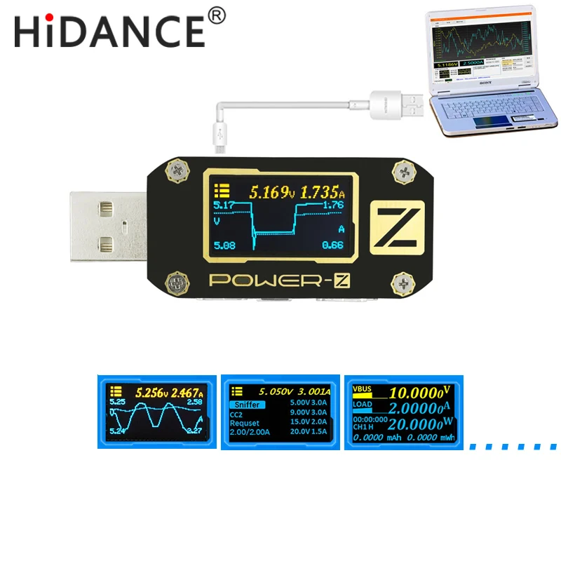 Цифровой USB тестер QC3.0/PD вольтметр амперметр цифровой измеритель напряжения и