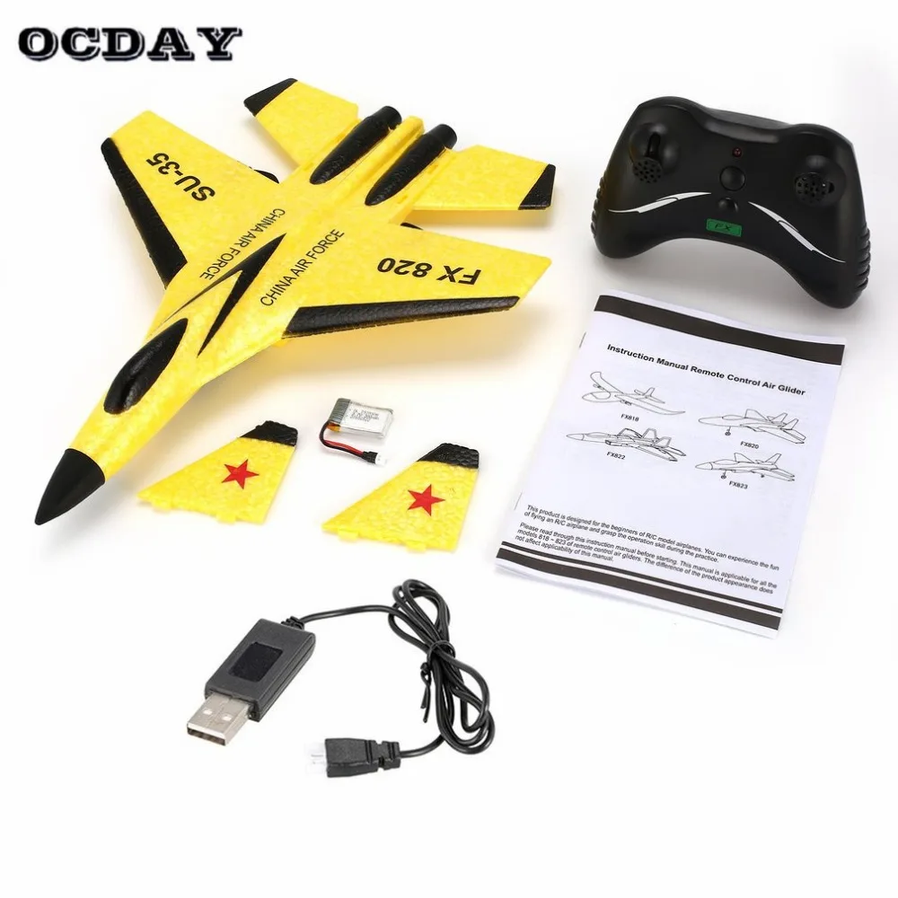 OCDAY супер крутой RC бой с фиксированным крылом RC Дрон FX-820 2,4G пульт дистанционного управления летательный аппарат модель вертолета на ДУ Дрон Квадрокоптер hi