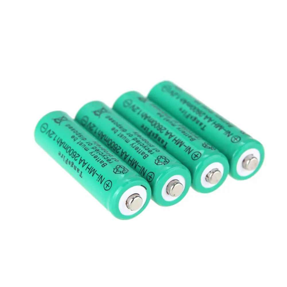 Топ TangsFire 4x2600 mAh 1 2 V AA перезаряжаемый Ni-MH аккумулятор для аккумуляторной батареи