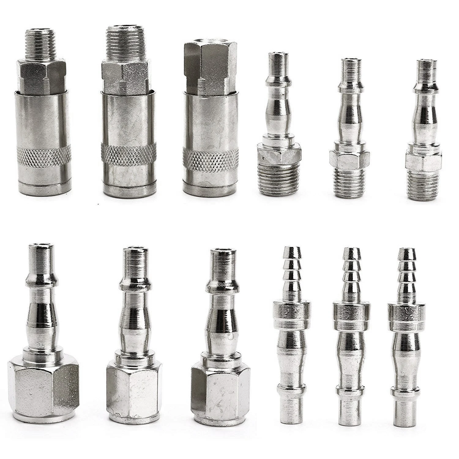 Best price 12pcs Air Line Hose Compressor Fitting Connector Quick Release Set 1/4 3/8 BSP AT360 | Обустройство дома