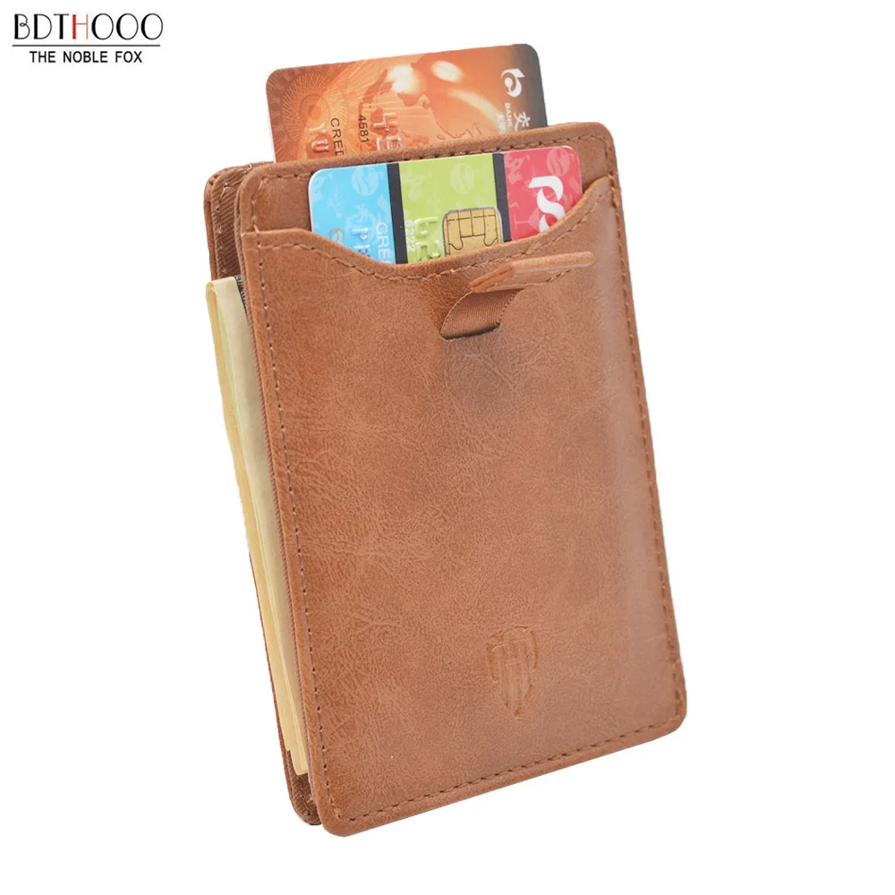 

Кошелек мужской из искусственной кожи, тонкий, с rfid-защитой