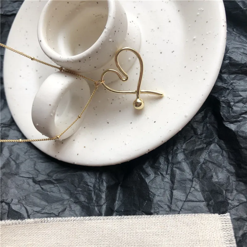 Корейская мода простое ожерелье с вырезами Геометрическая цепочка в форме