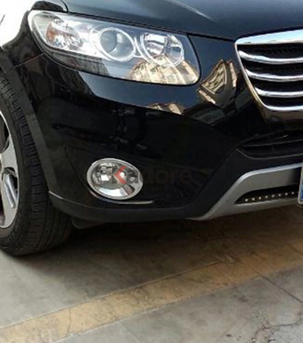 Для hyundai Santa Fe 2010-2013 ABS хромированный передний противотуманный светильник, накладка на голову, противотуманный светильник, рамка, автомобильный Стайлинг, авто аксессуары