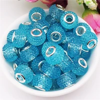 10pcslot 2021 new round large hole rhinestone plastic resin beads charms fit pandora bracelet bangle for diy jewelry making
