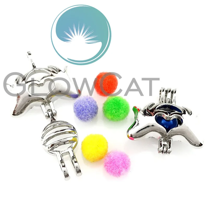 10X K905 Love Hand Gesture Beads Cage Locket Pendant Essential Oil Diffuser Stone Pearl | Украшения и аксессуары