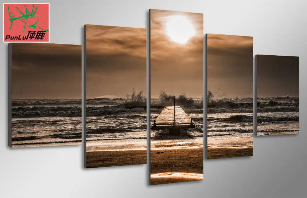 HD Printed Beach waves Painting Canvas Print room decor print poster picture canvas Free shippingmvl-4114 | Дом и сад