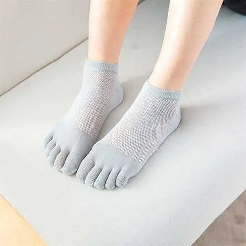Gray D 5 пар/лот носки невидимые короткие женские спортивные летние удобные хлопковые бамбуковые женские носки-лодочки женские низкие носки - Цвет: Gray D