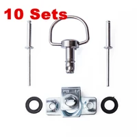 fasteners motorcycle quick release d ring 14 turn race fairing fasteners rivet 17mm 10sets