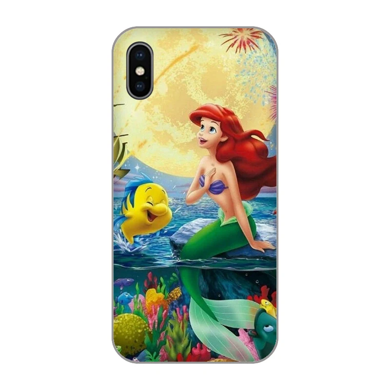 Милые мягкие ТПУ чехлы накладки для девочек с рисунком Русалочки Apple iPhone 7 8 6 S 4 5 5S