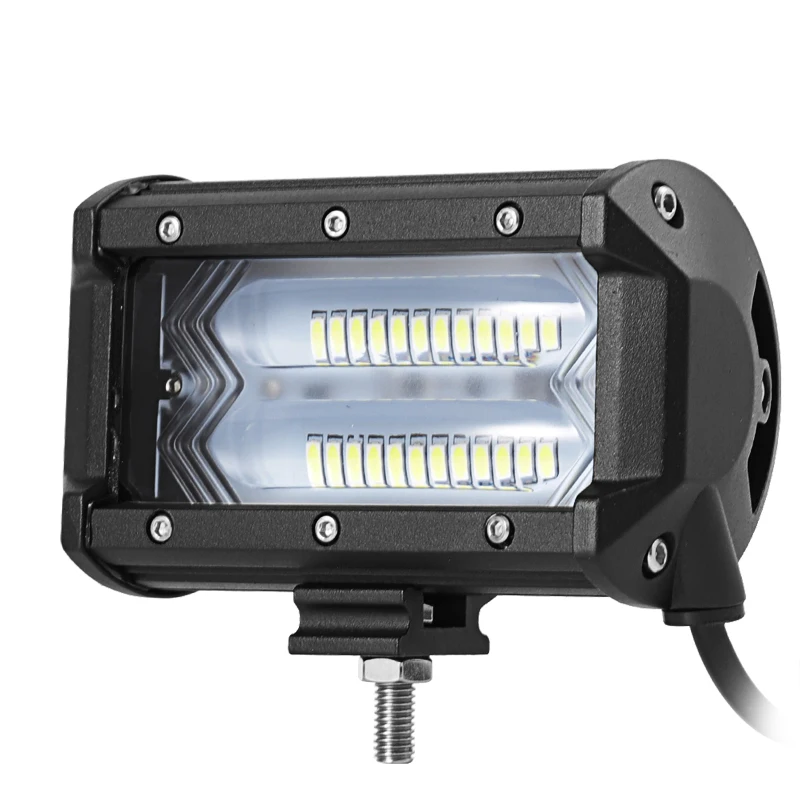 LYKAS Led бар 5 дюймов 72 Вт внедорожный рабочий свет для грузовиков 4x4 4WD SUV ATV 3000K 6000K