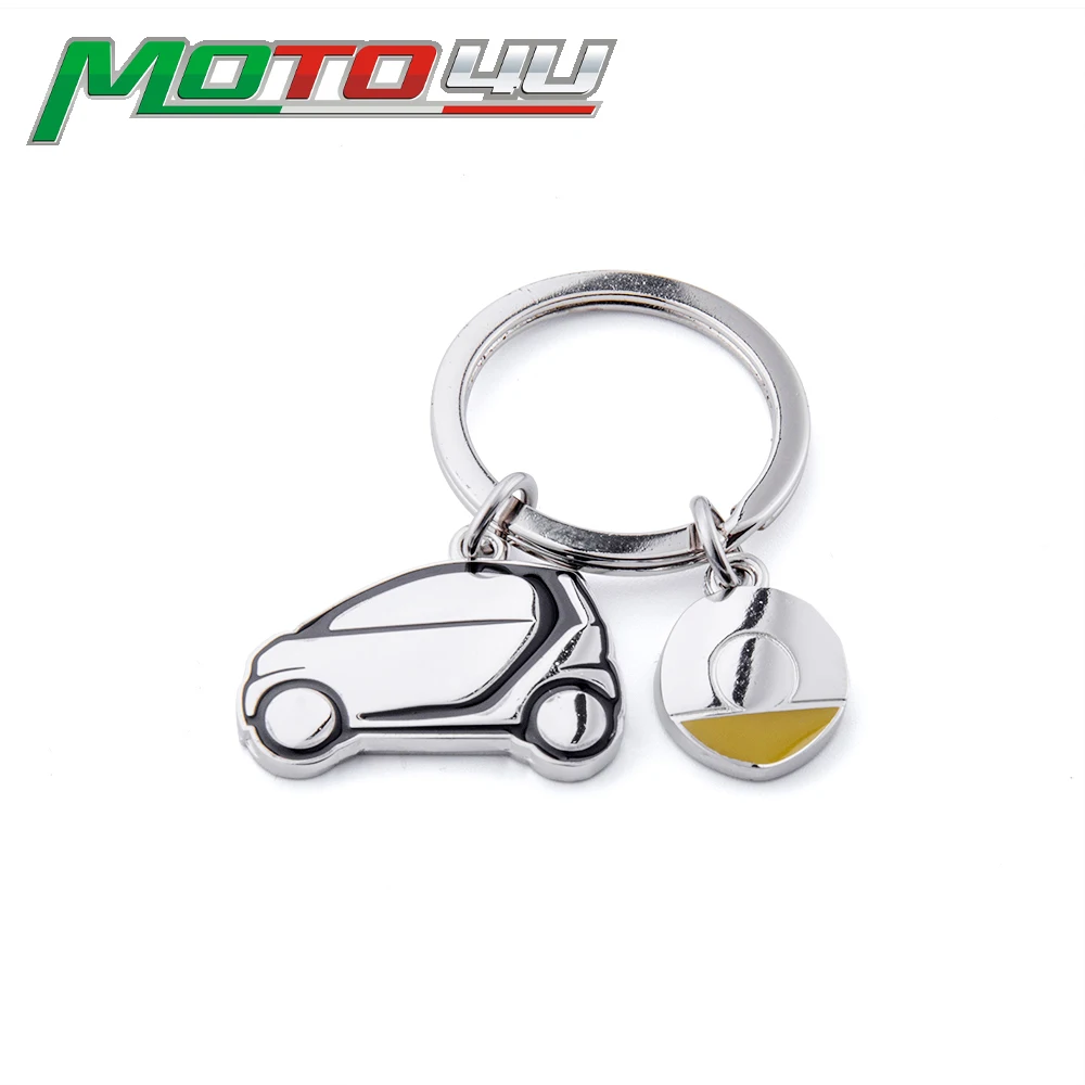 

Stainless Steel Smart Car Keychains Car Model Key Chain For Mercedes Smart Fortwo 451