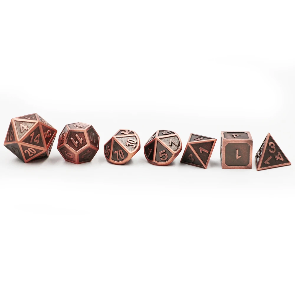 IMDG 7 шт./компл. креативная РПГ игра игральные кости многогранные металлические DND