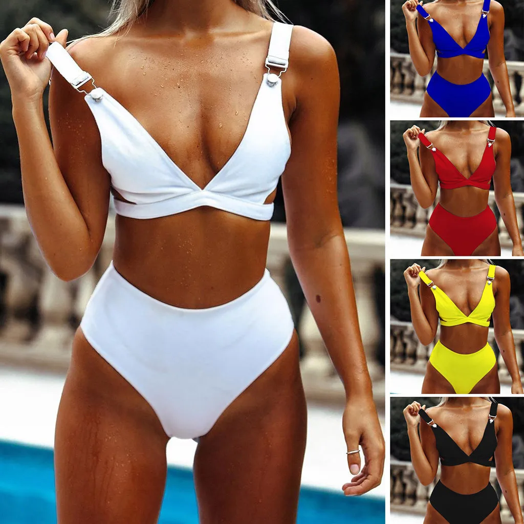 

Women's Bandage Bikinis Set Push-up Bra suit Bathing Monokini Swimwear Biquinis Summer Beach Wear Bikini Swimsuit Female L300104
