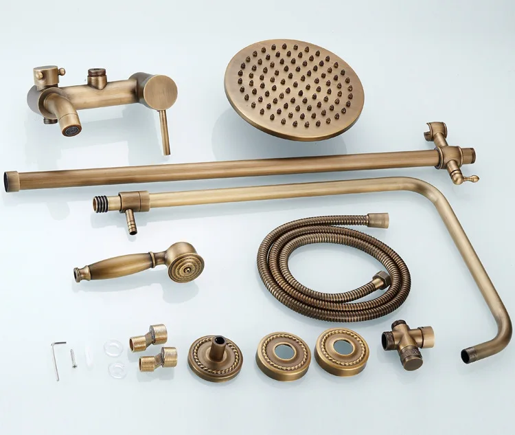 European luxury antique bath shower set with brass bathroom faucet and lifting by cheap price | Обустройство дома