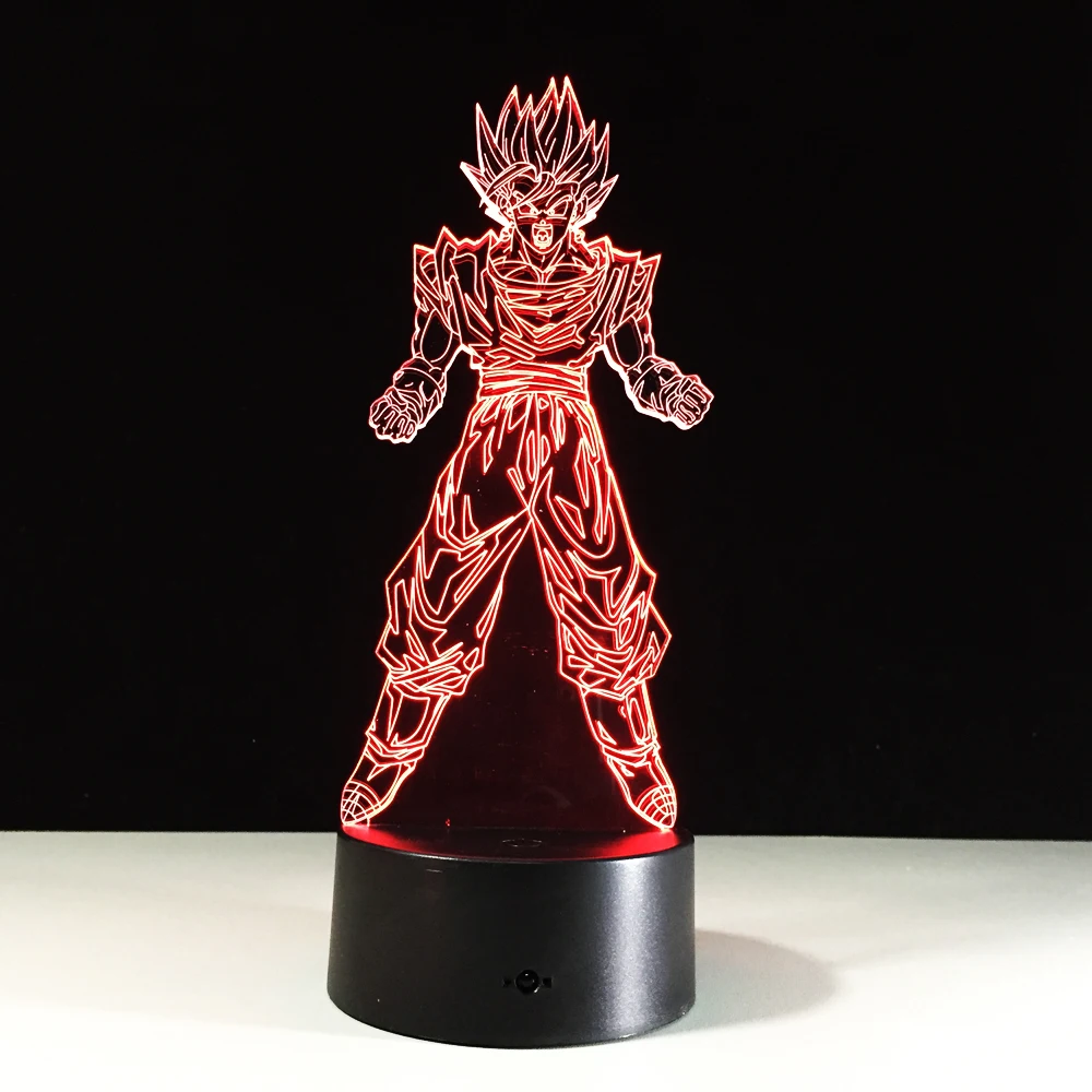 2019 новая светодиодный 3d ночник лампа мультфильм Dragon Ball спальня сон настольная