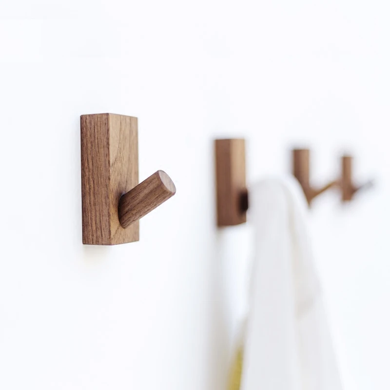 Крючок для одежды и пальто из Букового дерева 1 комплект|Крючки ванной| |