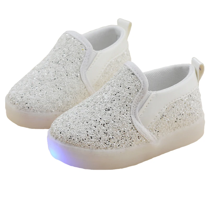 New Boys Girls Led Light Up PU Leather Children Shoes Luminous Glowing Flats Sneaker Sports Casual Running Kids Shoe Size 21-30 | Детская