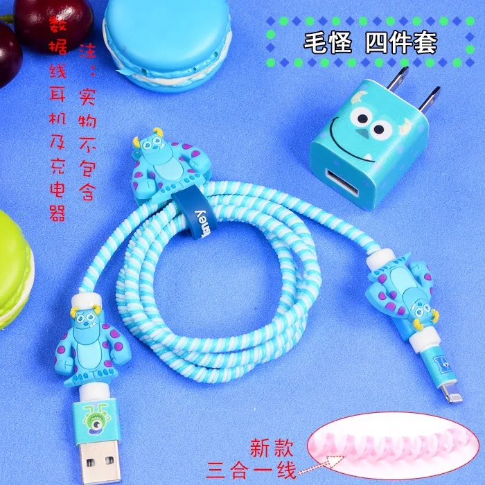 Обновленный комплект защиты для кабеля USB и наушников с наматывателем