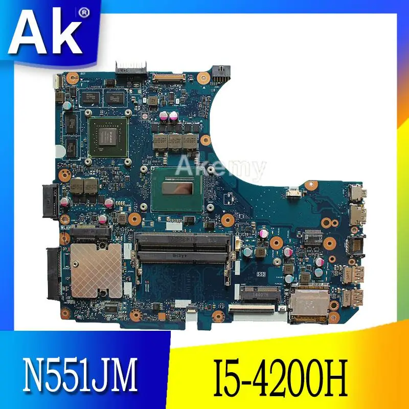 

AK N551JM материнская плата для ноутбука For Asus N551JM G551JM N551JW N551J N551 тест оригинальная материнская плата I5-4200H GTX860M