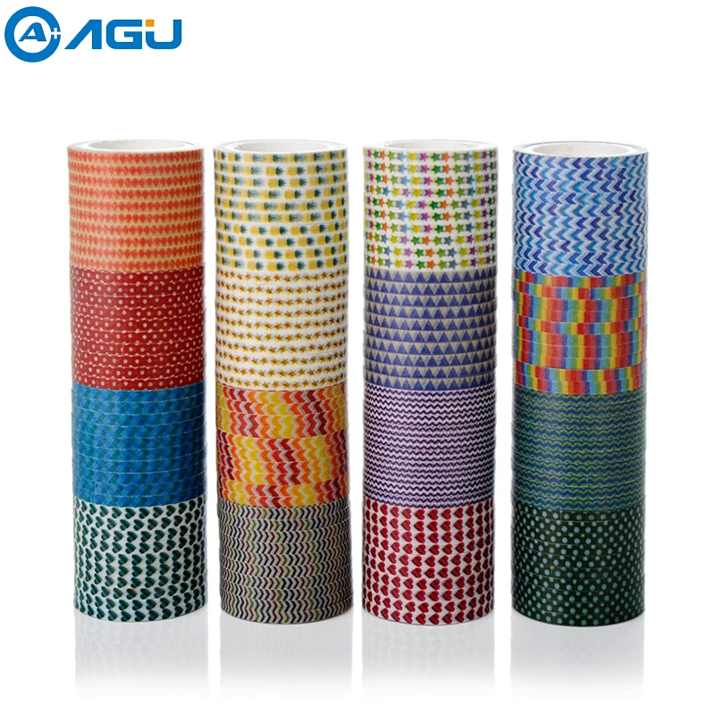 Клейкая лента для скрапбукинга AAGU 16 шт./лот 3 мм * 5 м|skinny washi tape|pattern tapewashi tape |