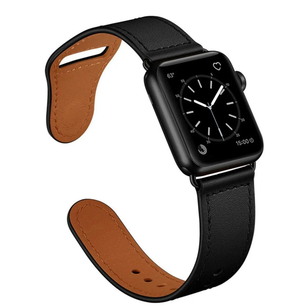 Натуральная кожа для apple Watch band 4 (iwatch 5) 44 мм 40 watch 3 2 1 ремешок 42 38 Аксессуары