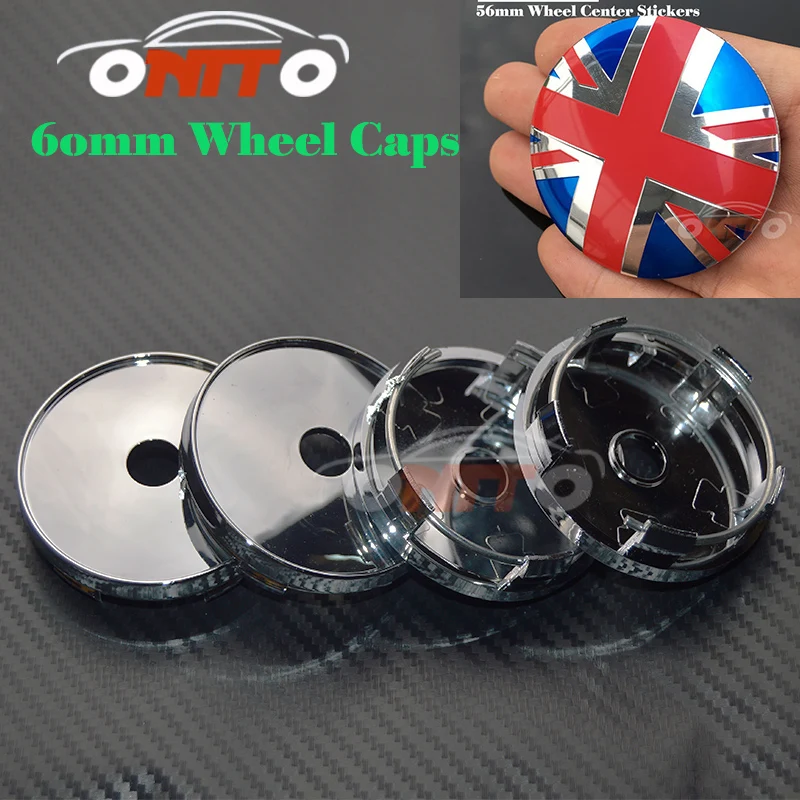 4 шт./лот 60 мм ПВХ для Мини bmw skoda jeep prosche Honda Union UK Jack флаг логотип значок центра