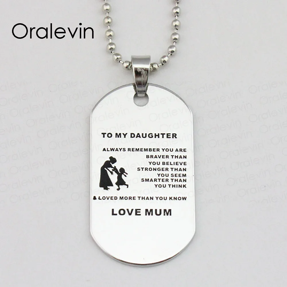 ALWAYS REMEMBER YOU ARE BRAVER THAN BELIEVE Inspirational Dog Tag Necklace Military Jewelry Gift For Son 10Pcs/Lot LN1816 | Украшения и