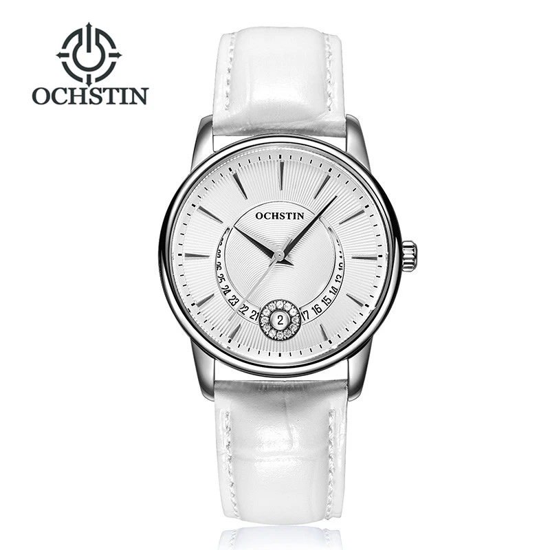 

OCHSTIN 2018 Ultra Thin Watches Women Genuine Leather Band Quartz Wrist Watch Ladies Montre Femme Date Bayan Saat Relojes Mujer