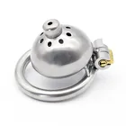 Мужское устройство верности из нержавеющей стали 304 с катетером уретры, супер короткая клетка на член со скрытым замком, взрослые секс-игрушки для мужчин