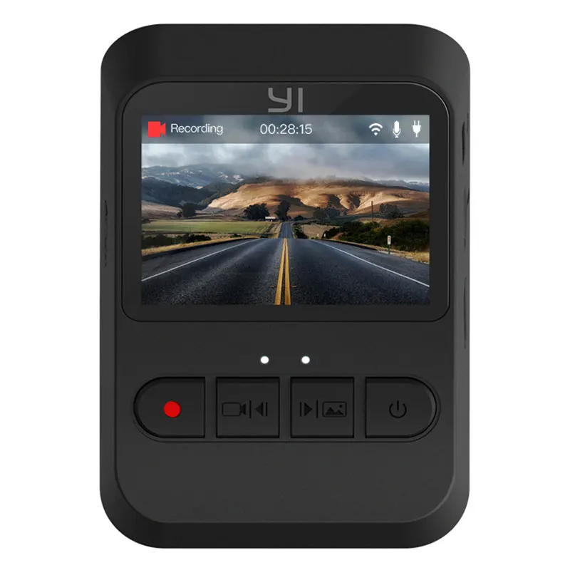 YI Mini Dash Camera международная версия черный DVR Car Cam140 ультра широкоугольный объектив