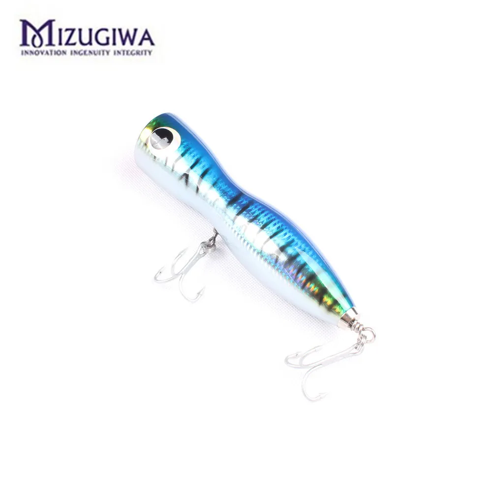 MIZUGIWA 5 шт. GT деревянный Поппер 7 &quotTopwater приманка ручной работы поверхности