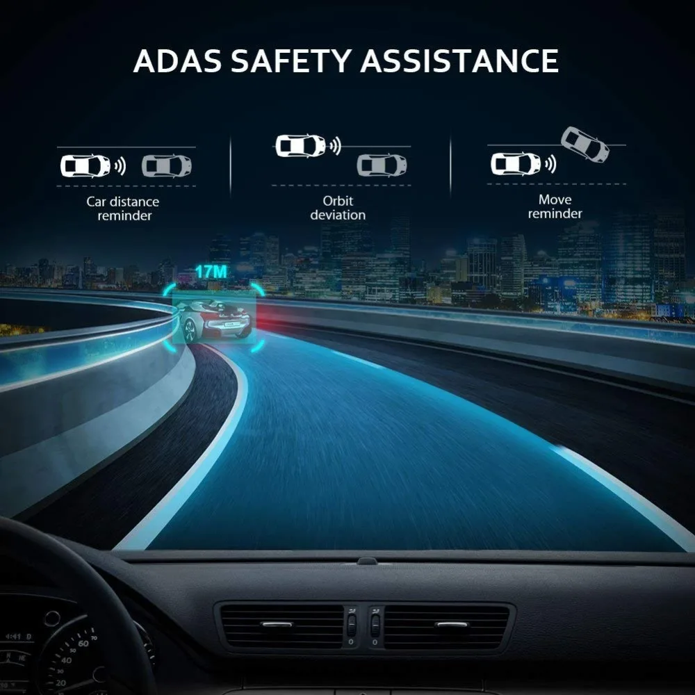 Автомобильный видеорегистратор HGDO H100 с 4 объективами ADAS зеркалом 4G 10 дюймов медиа