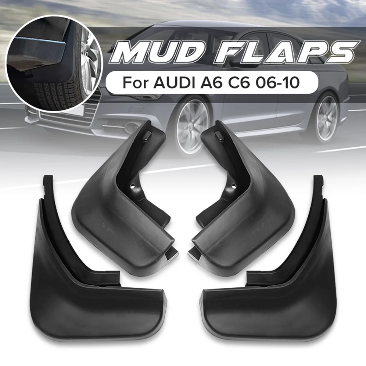 13 CarMud закрылки Брызговики крыло брызговиков для Audi A3 A4 A6(8E 8P B6 B7 C6) Q5 Q7 2002 - Цвет: 13