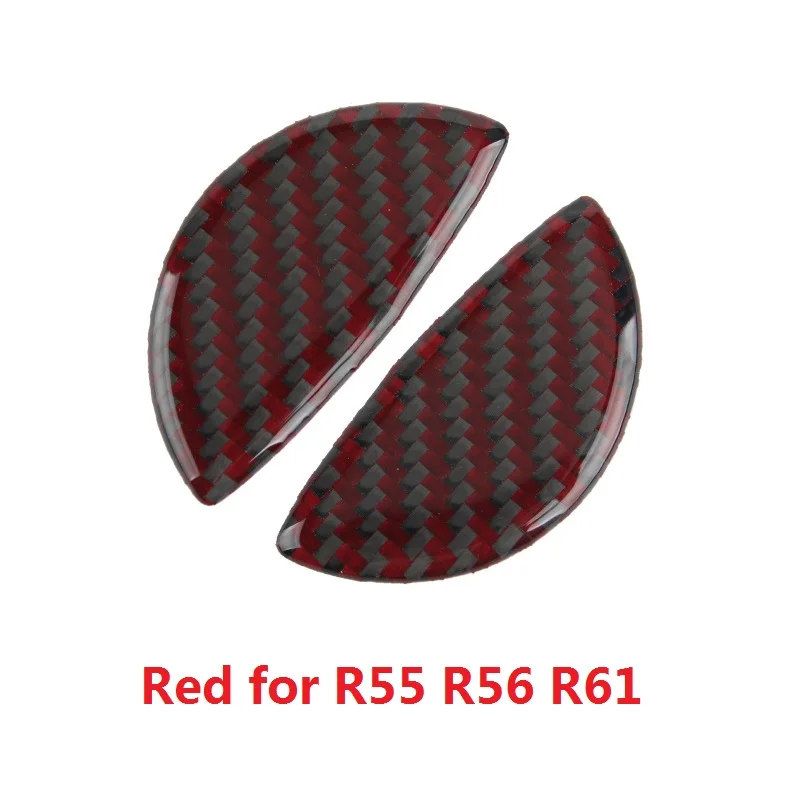 Red 3 Углеродного волокна салона наклейка для дверной ручки для Mini Cooper F54 F55 F56 F60 R55 R56 R60 R61 Средства для укладки волос - Название цвета: Red 3