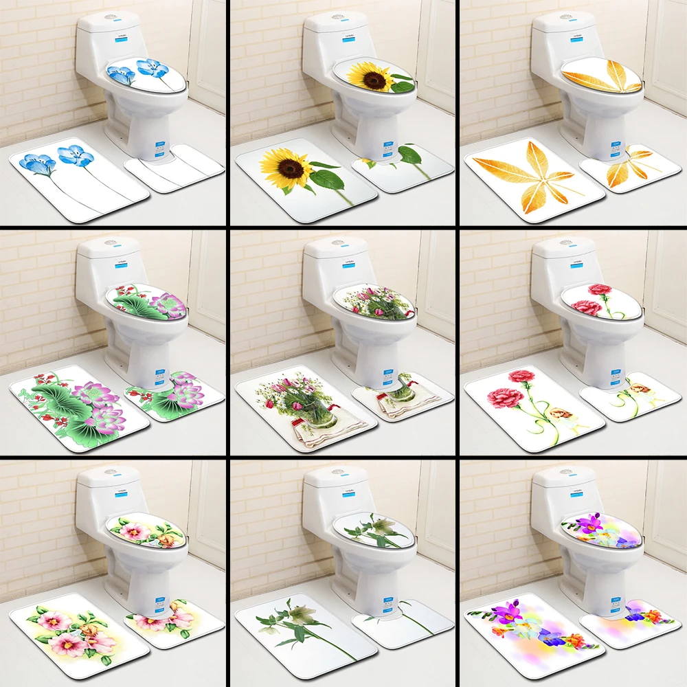 Скандинавский 3D коврик для туалета и ванной набор ковриков душевой комнаты