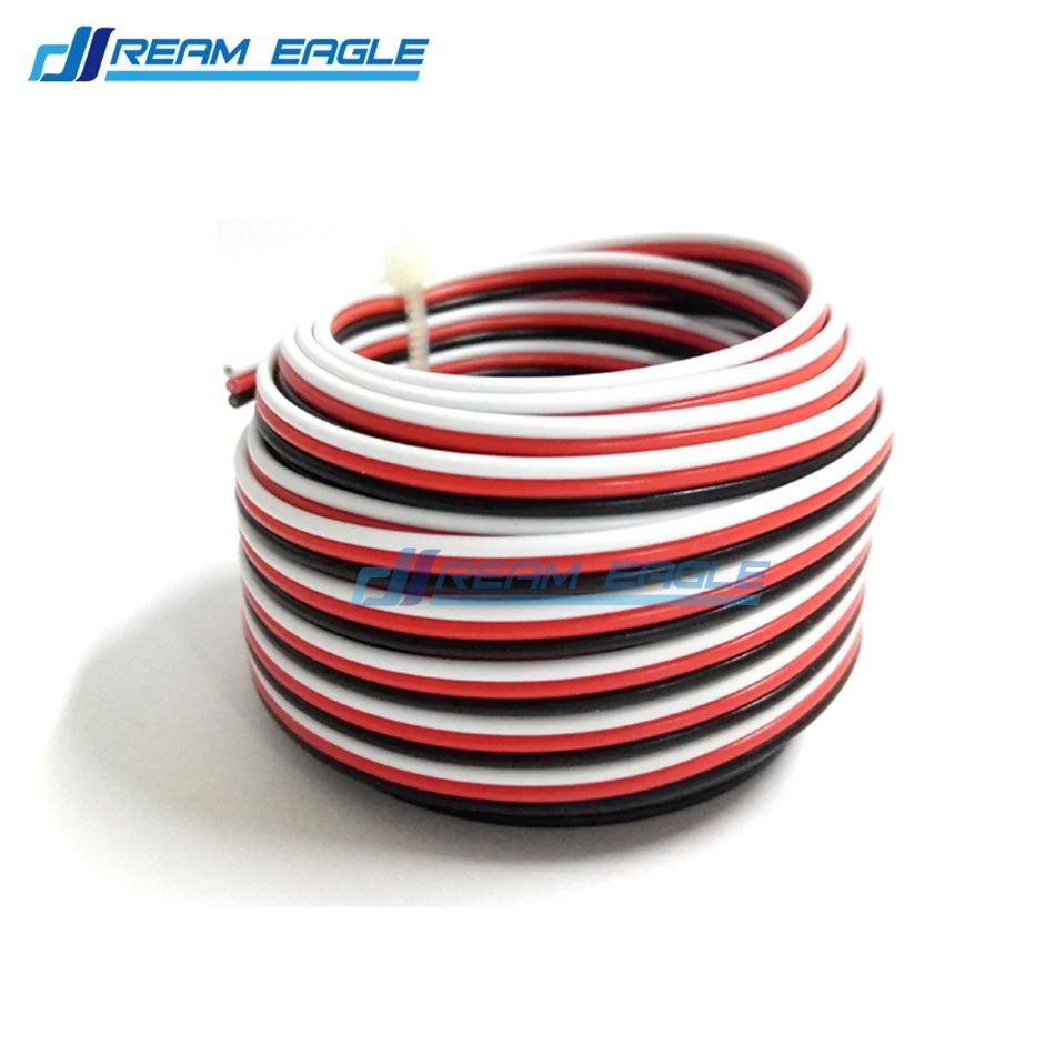 Оптовая продажа 100 м 26AWG 3P JR сервопривод Futaba Удлинительный кабель провод шнур