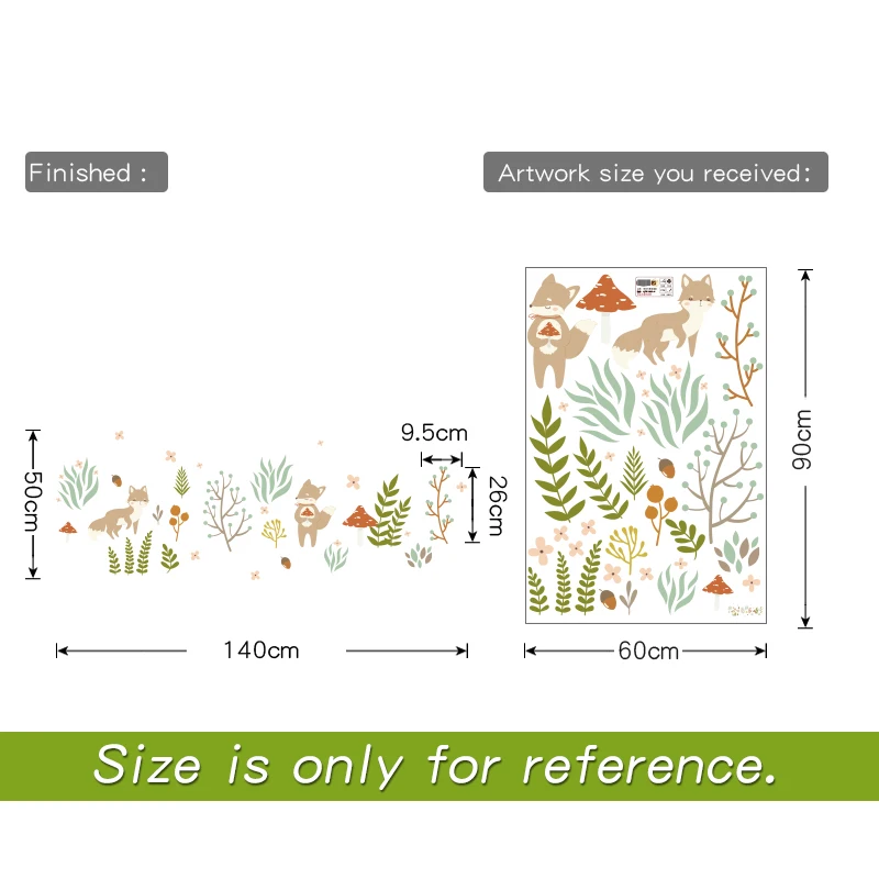 DIY наклейки на стену прекрасный лиса для детской комнаты Съемный книги по