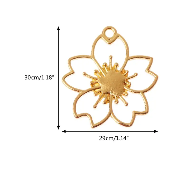 5 шт. Вишневый цветок пустые смолы рамки кулон ободок Установка смолы ювелирных изделий
