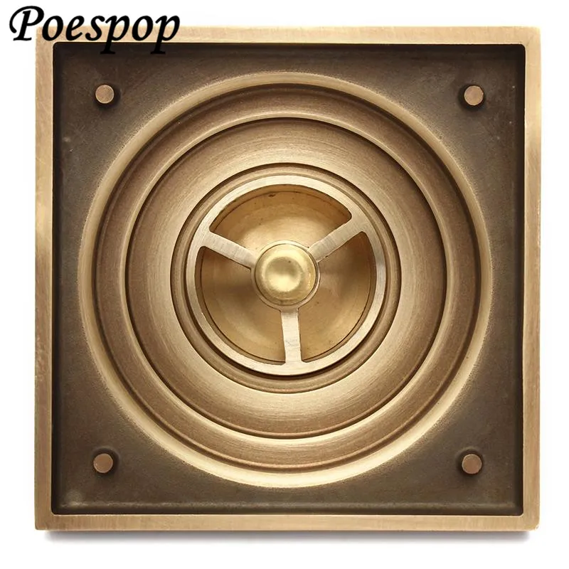 POSEPOP античная латунь Ванная комната сводом и напольным трапом квадратная душевая