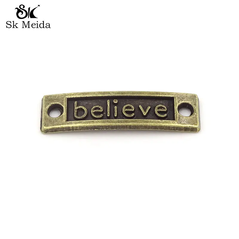 40 шт. античные бронзовые подвески с надписью Believe Dream Best Friend 35*10 мм коннекторы для