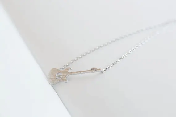 Модная распродажа маленькая музыкальная гитара кулон ожерелье для женщин и