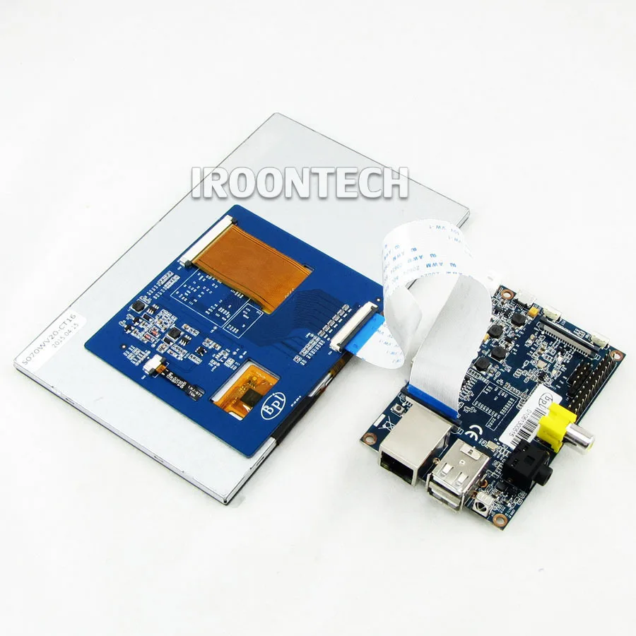 7 дюймов &quotLVDS ЖК дисплей с сенсорным экраном для банан PI M1 BPI 800*480 пикселей ffc