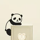 Цитата новые милые настенные наклейки панды светильник наклейки на переключатель дома виниловые наклейки в виде 3SS0042