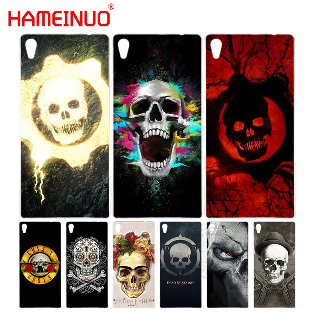HAMEINUO чехол с черепом из битых звуков для sony xperia z2 z3 z4 z5 mini plus aqua M4 M5 E4 E5 C4 C5|case for