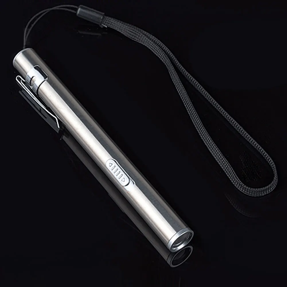 

New Stainless Steel Pocket Mini USB Rechargeable LED Light Pen Outdoor Camping Hiking Flashlight Torch high quality