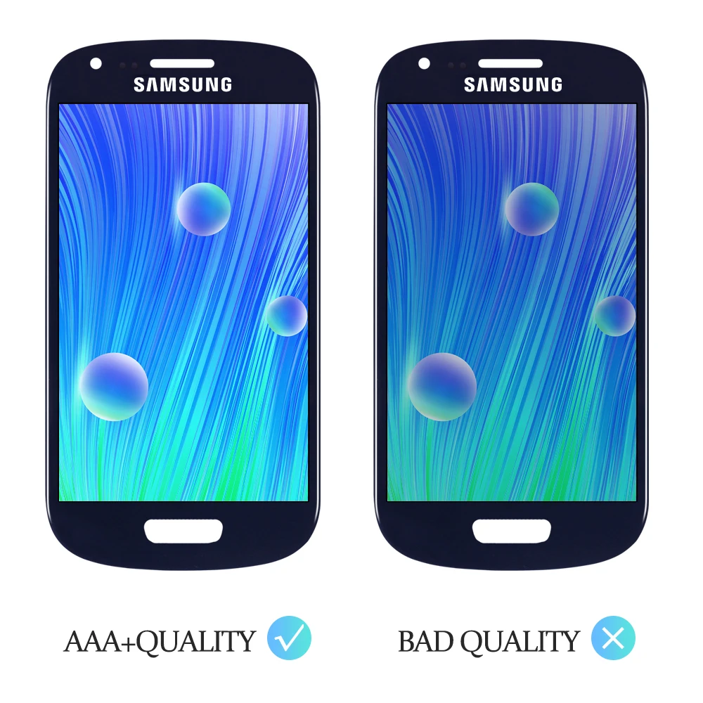 Синий/белый 4 0 дюймовый ЖК дисплей для SAMSUNG Galaxy S3 Mini i8190 GT i8195 i8200 сенсорный экран