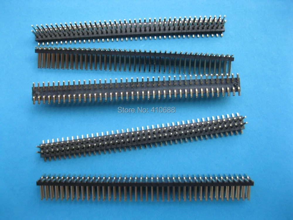 12 шт. Позолоченные SMT SMD 1 27 мм 2x40 80pin разрывный штыревой соединитель двухрядная