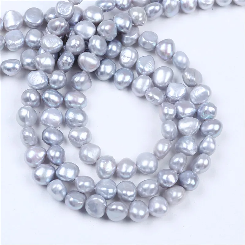 9 10 мм в форме барокко серебристо серый культивированный свободный пресноводный