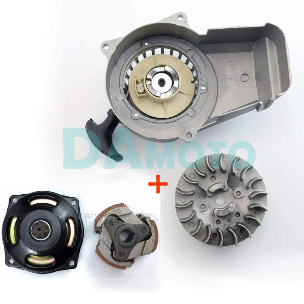 Новый Потяните старт & маховик сцепление 7 т коробка передач 49cc грязи мини