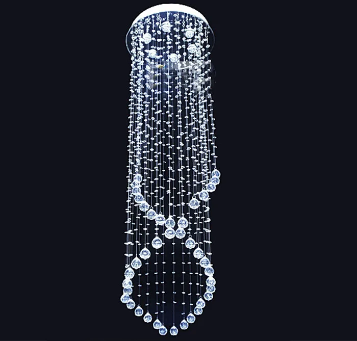 Роскошная люстра с двойной лестницей длинная лампа кристаллами для прыжков в